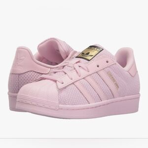 New Adidas Pink Superstar Mesh Sneakers